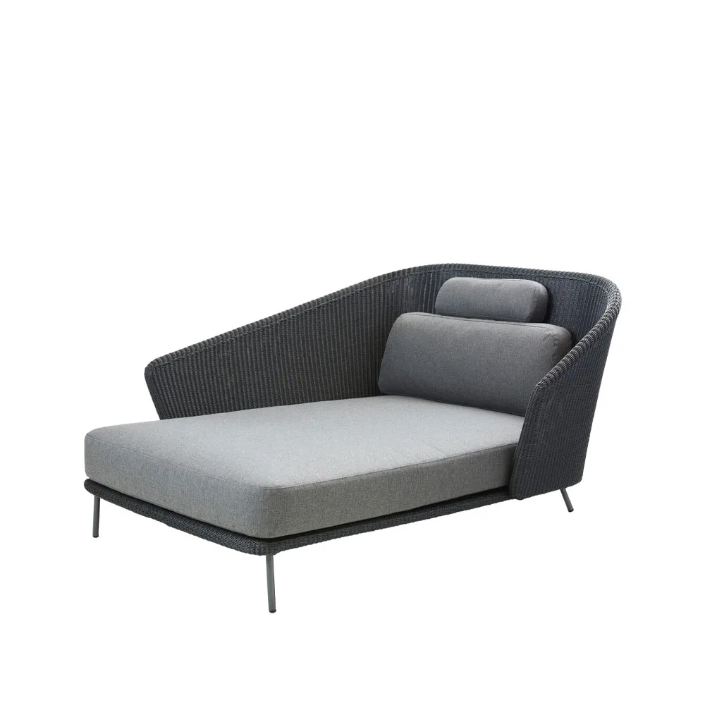 Mega daybed, Graphic, right, incl. grey cushions Cane-line
