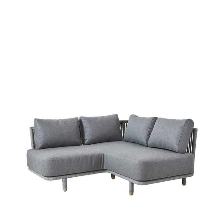 Moments modular sofa - Gray, corner, Cane-Line soft rope - Cane-line