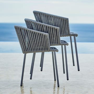 Moments stackable chair - Dark grey, Cane-Line soft rope - Cane-line