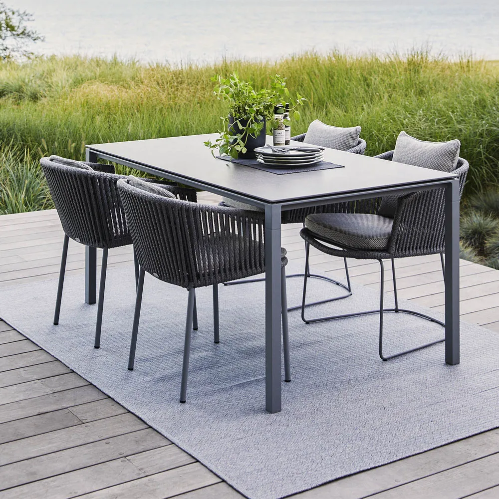 Moments stackable chair, Grey Cane-line