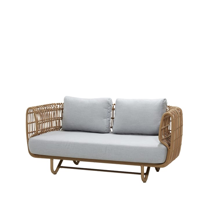 Nest sofa 2-seater - Natural, Cane-Line Natté grey - Cane-line