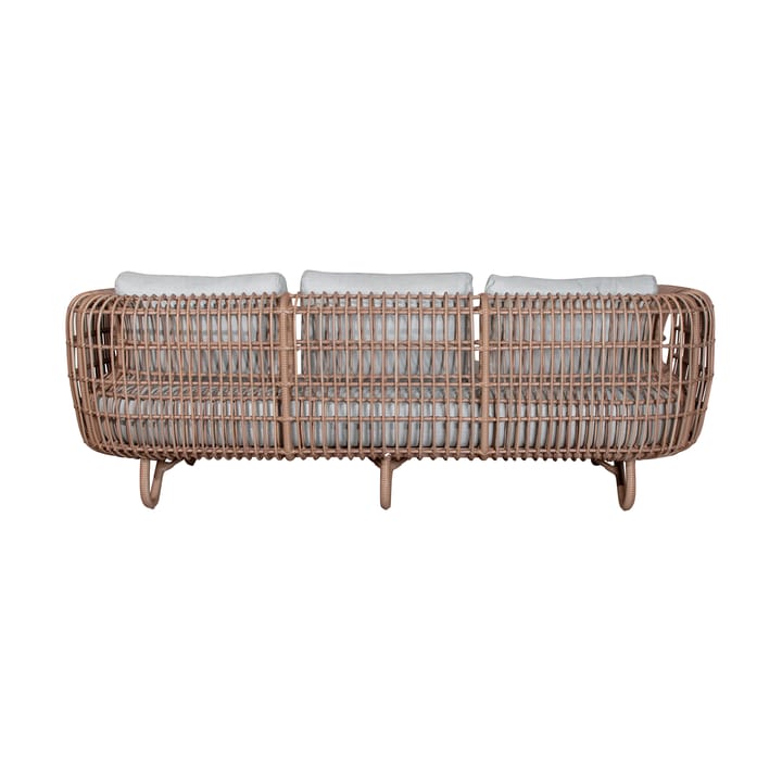 Nest sofa 3-seater weave - Natural, Cane-Line Natté light grey - Cane-line
