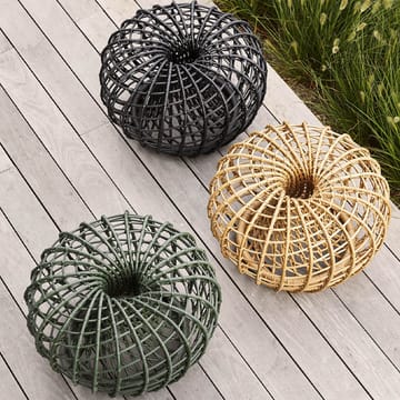 Nest table/footstool - Dark green, small - Cane-line