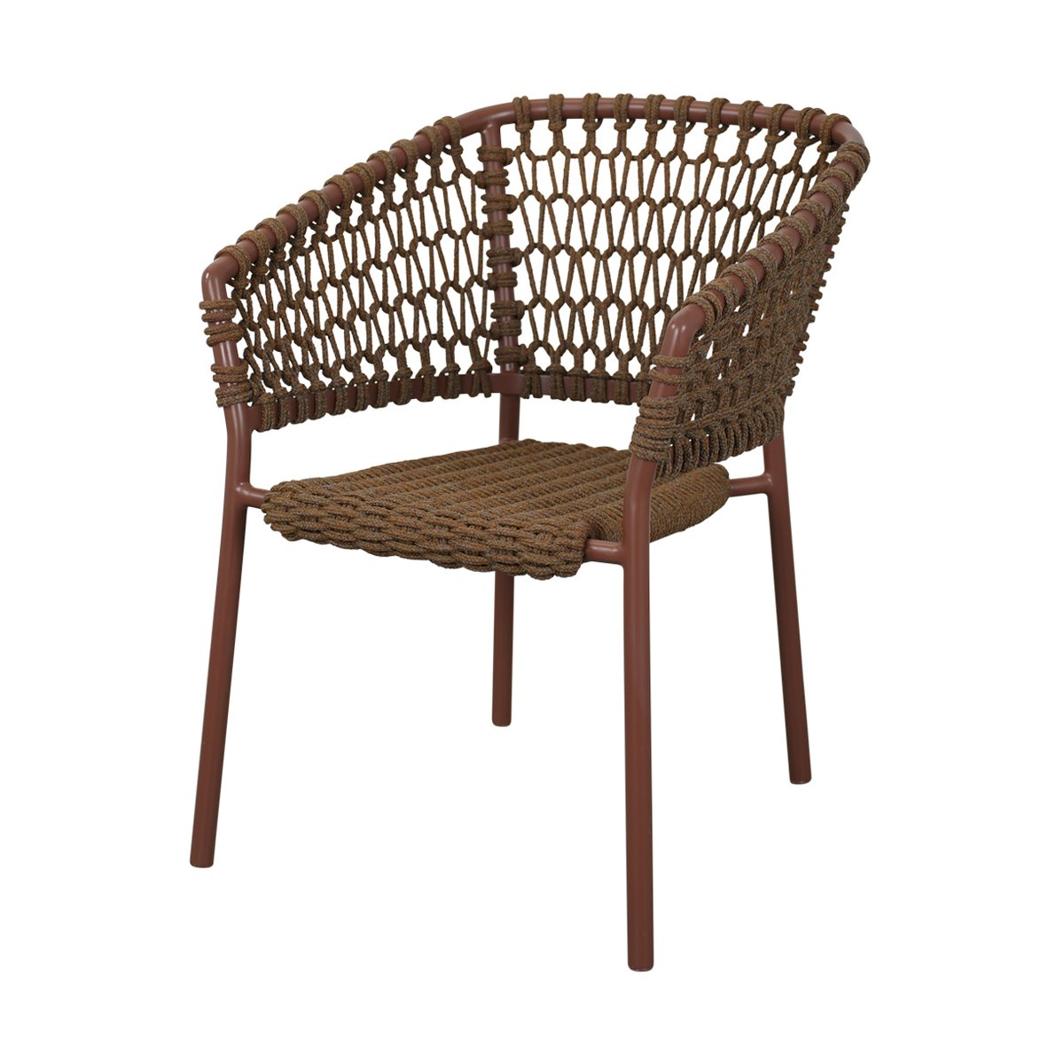Cane-line Ocean armchair aluminum Umber brown (Soft Rope)