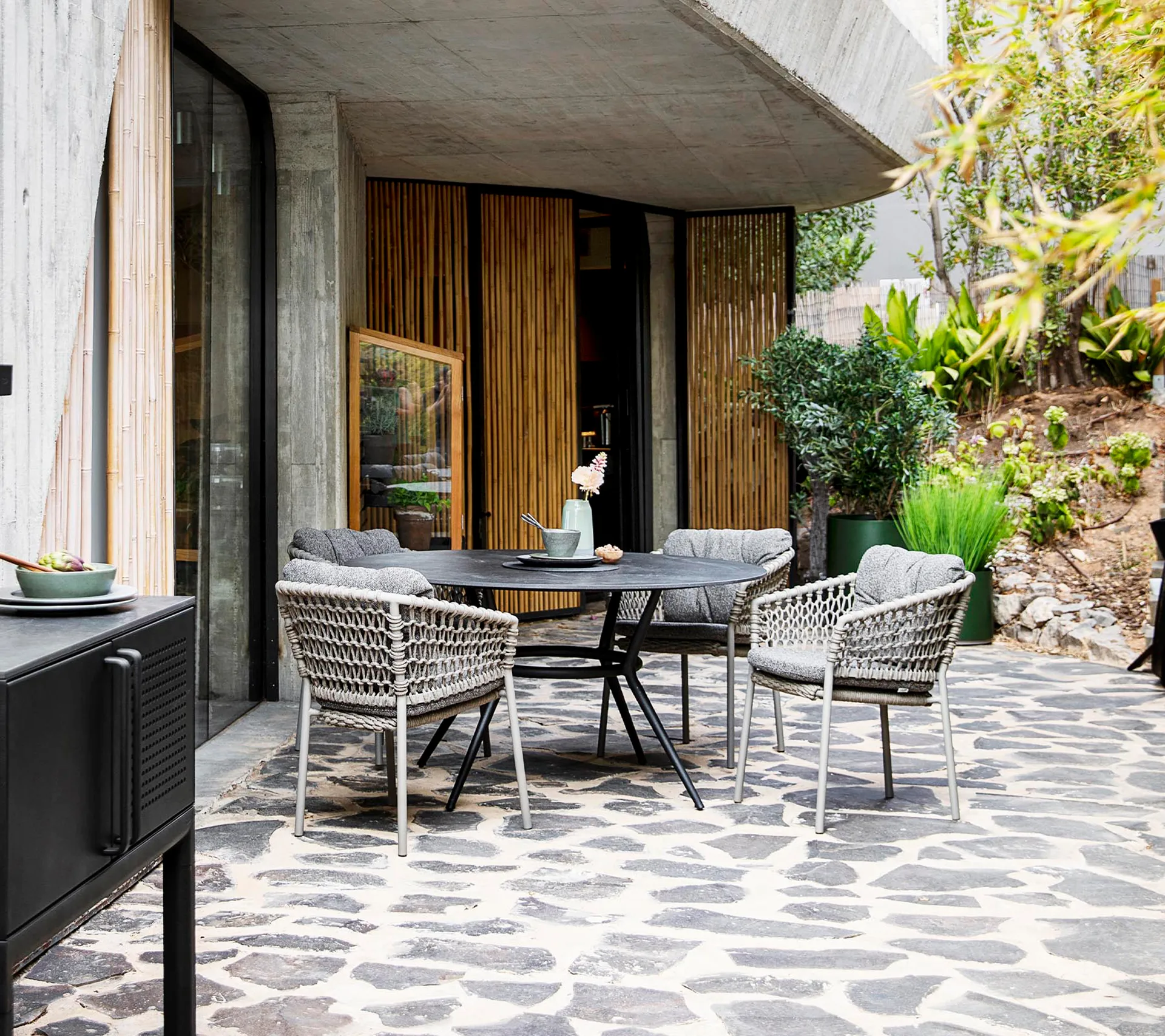 Ocean armchair soft rope, Taupe Cane-line