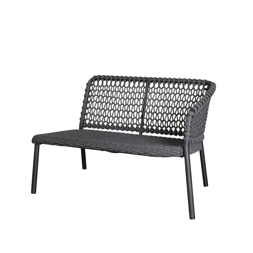 Cane-line Ocean modular sofa Dark grey, left | Scandinavian Design | Grey