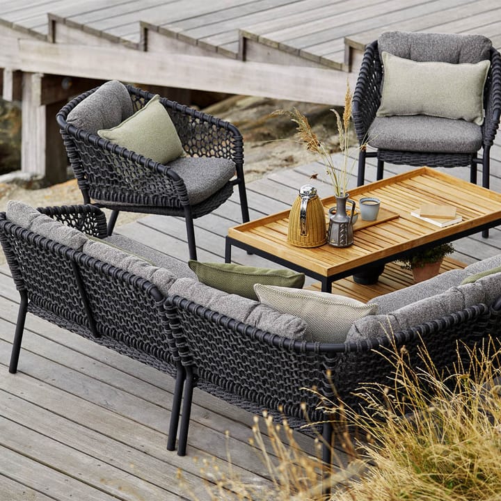 Ocean modular sofa, Dark grey, right Cane-line