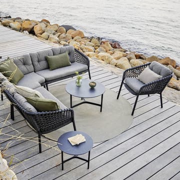 Ocean modular sofa - Dark grey, right - Cane-line