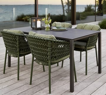 Ocean/Basket/Moments cushion set chair - Wove dark green - Cane-line