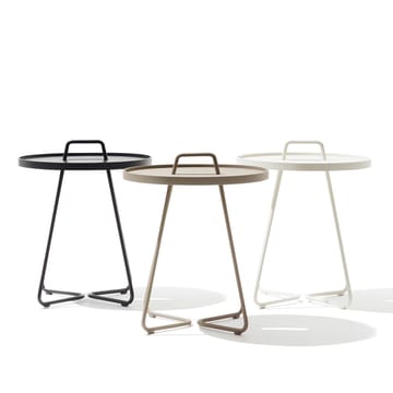 On the move table Ø37 cm - White - Cane-line