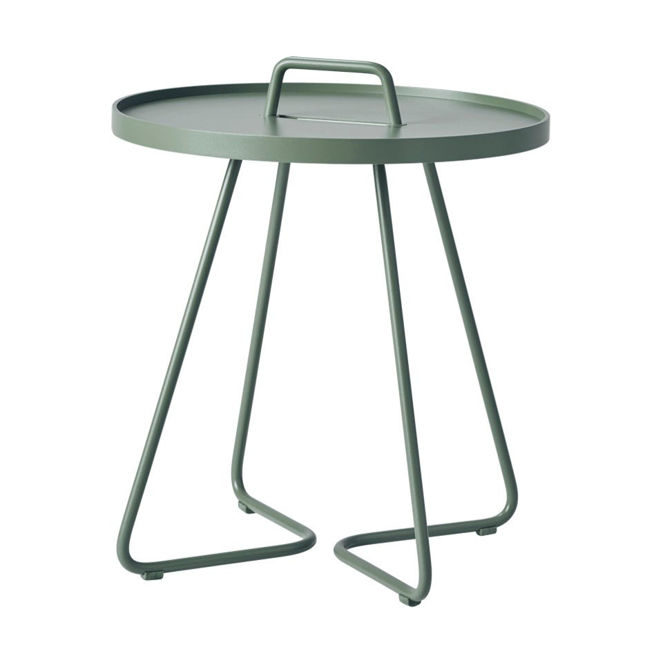 Cane-line On the move table Ø44 cm Dusty green | Scandinavian Design | Garden tables | Green