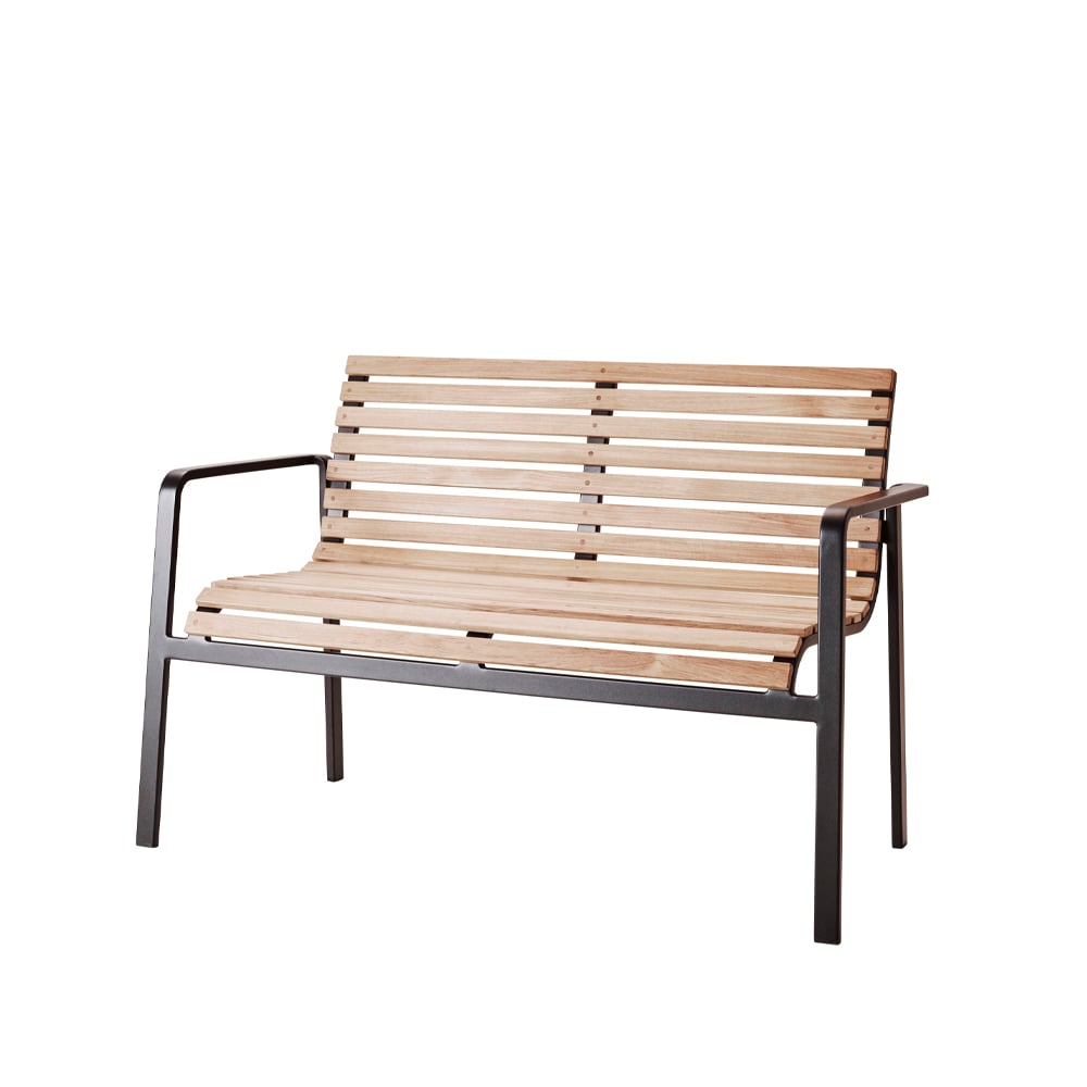 Cane-line Park bench Lava grey, teak | Scandinavian Design | Grey