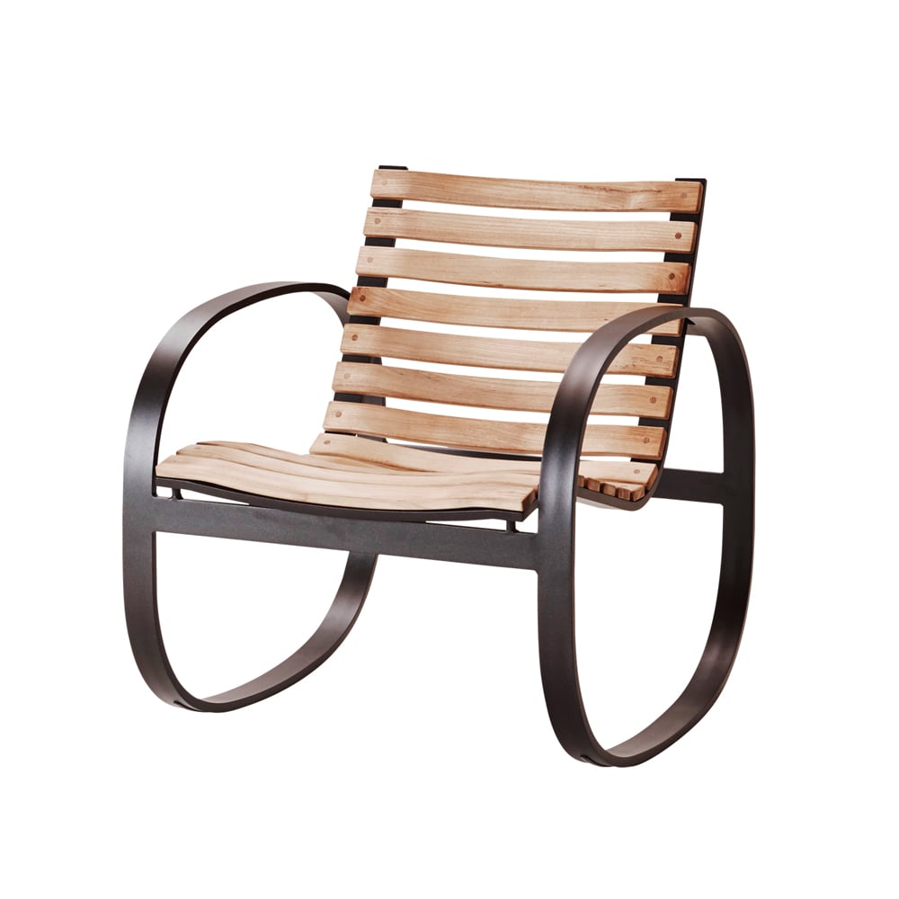 Cane-line Park rocking chair Lava grey, teak | Scandinavian Design | Garden chairs | Grey