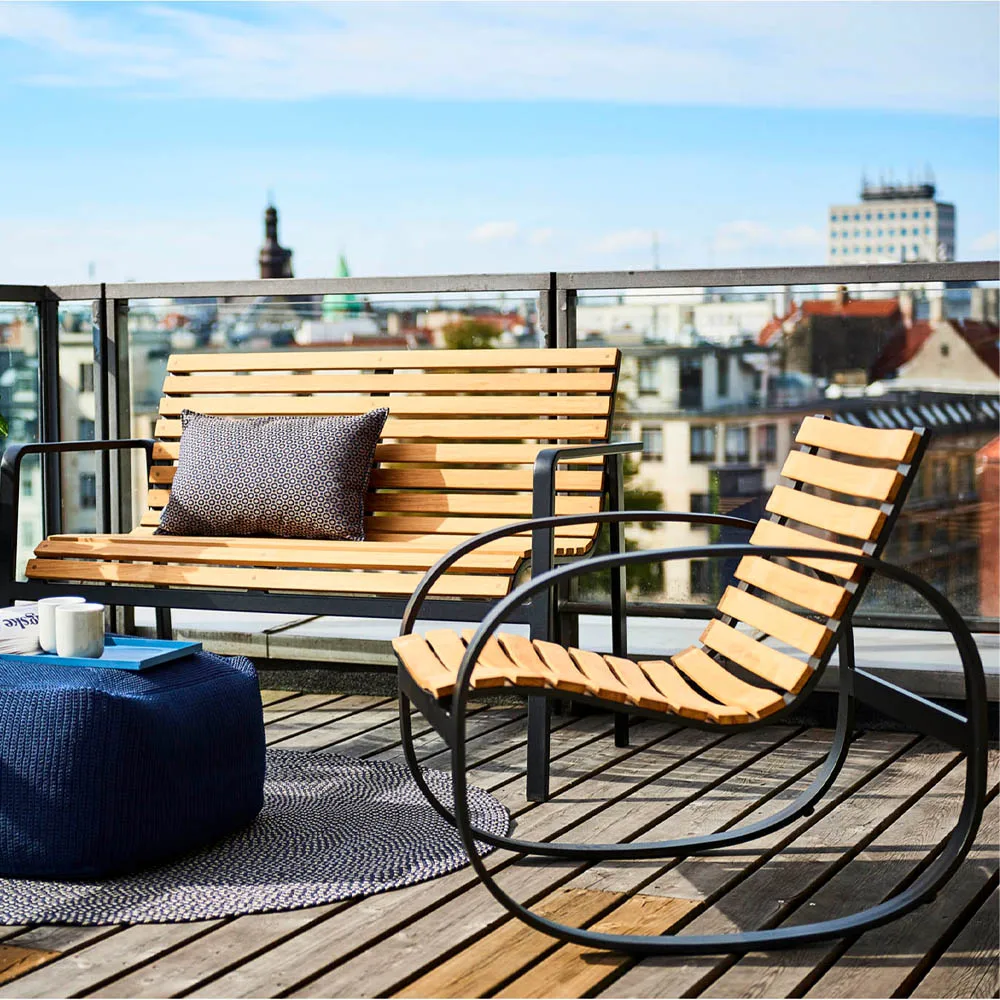 Park rocking chair, Lava grey, teak Cane-line