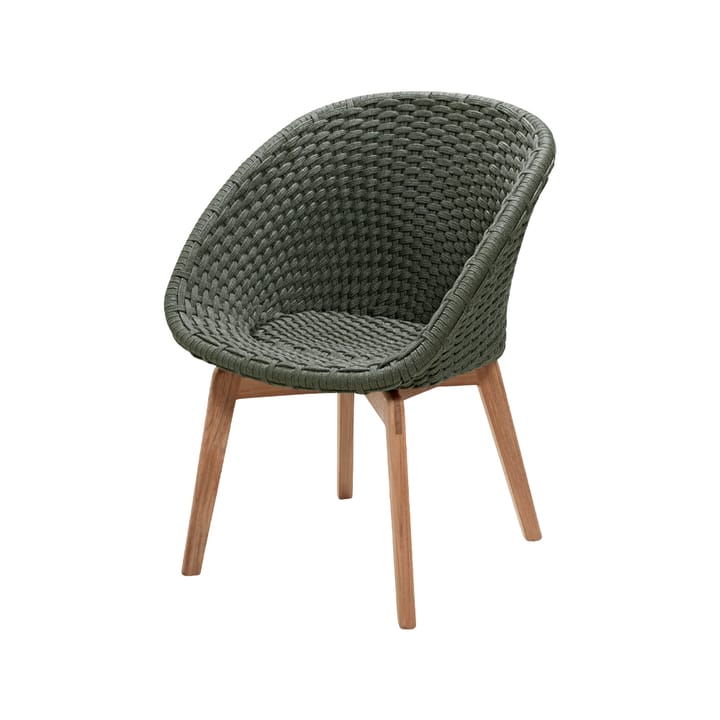 Peacock chair soft rope - Dark green, teak - Cane-line