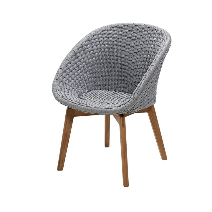 Peacock chair soft rope - Light grey, teak - Cane-line