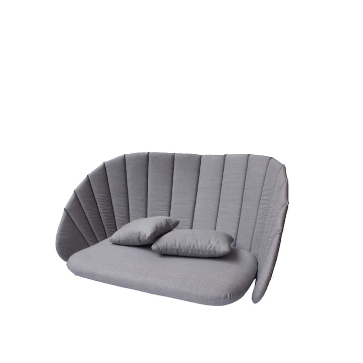 Peacock cushion set sofa 2-seater - Cane-line Natté grey - Cane-line