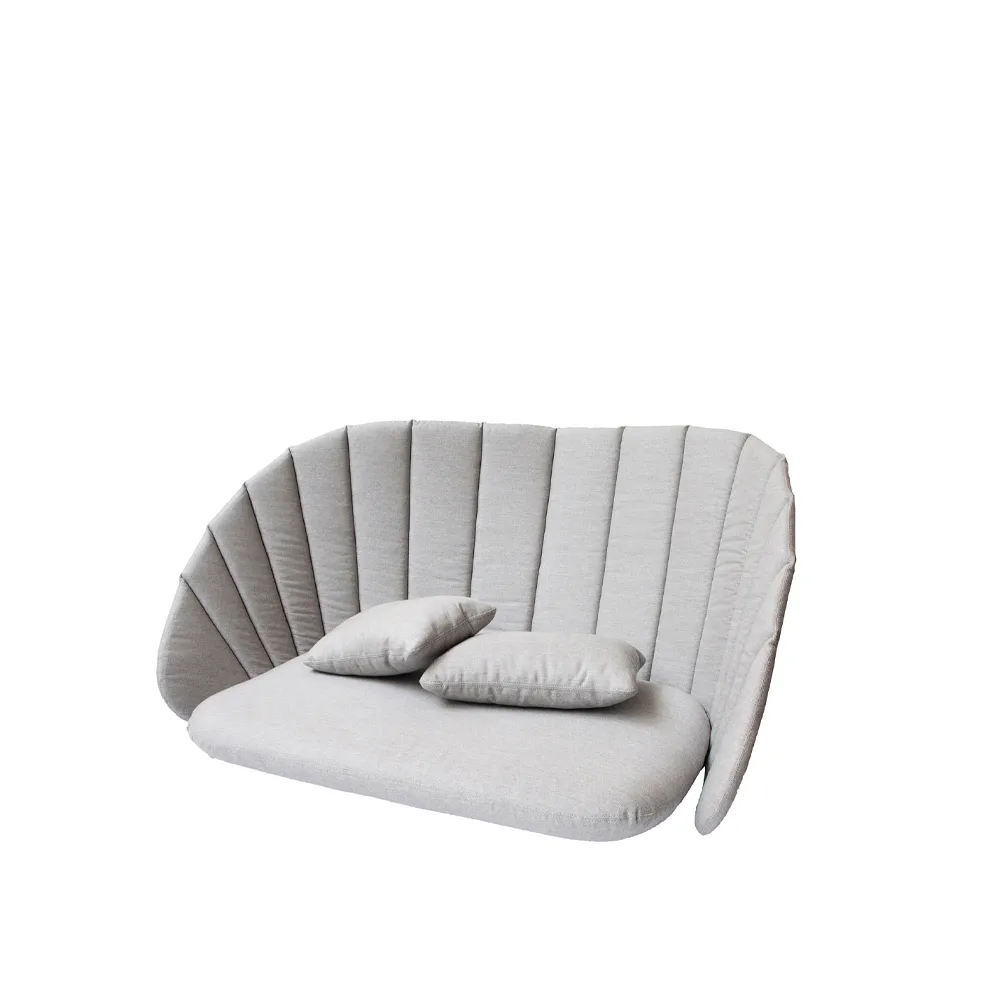 Peacock cushion set sofa 2-seater, Cane-line Natté light grey Cane-line