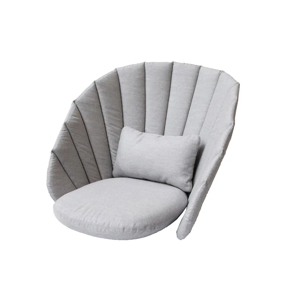 Peacock lounge armchair cushion, Cane-Line Natté light grey Cane-line