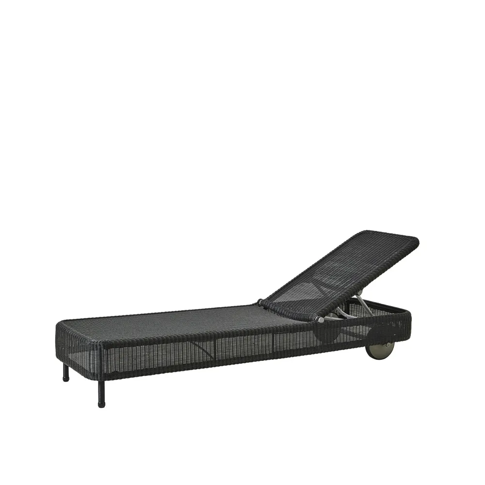 Cane-line Presley sun lounger weave Black | Scandinavian Design | Black