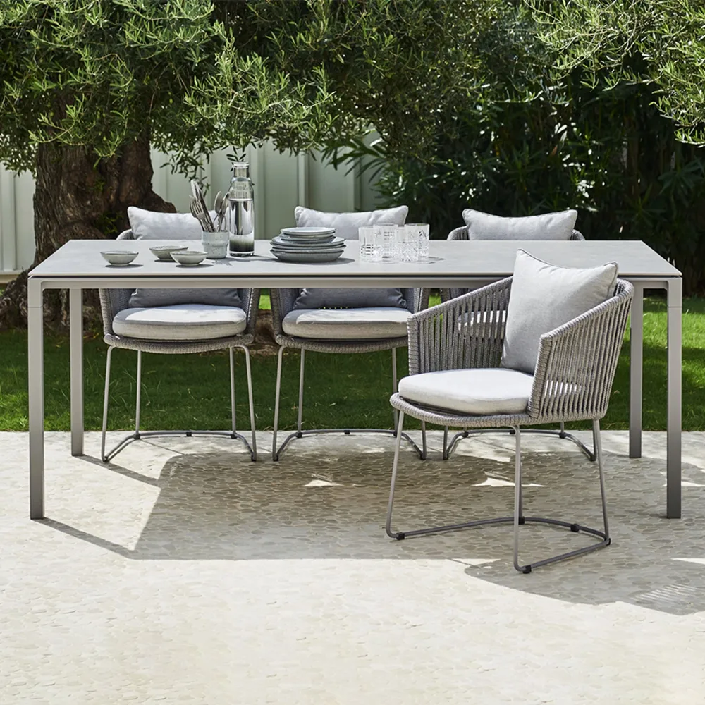 Pure dining table, Basalt grey-lava grey 100x100 cm Cane-line