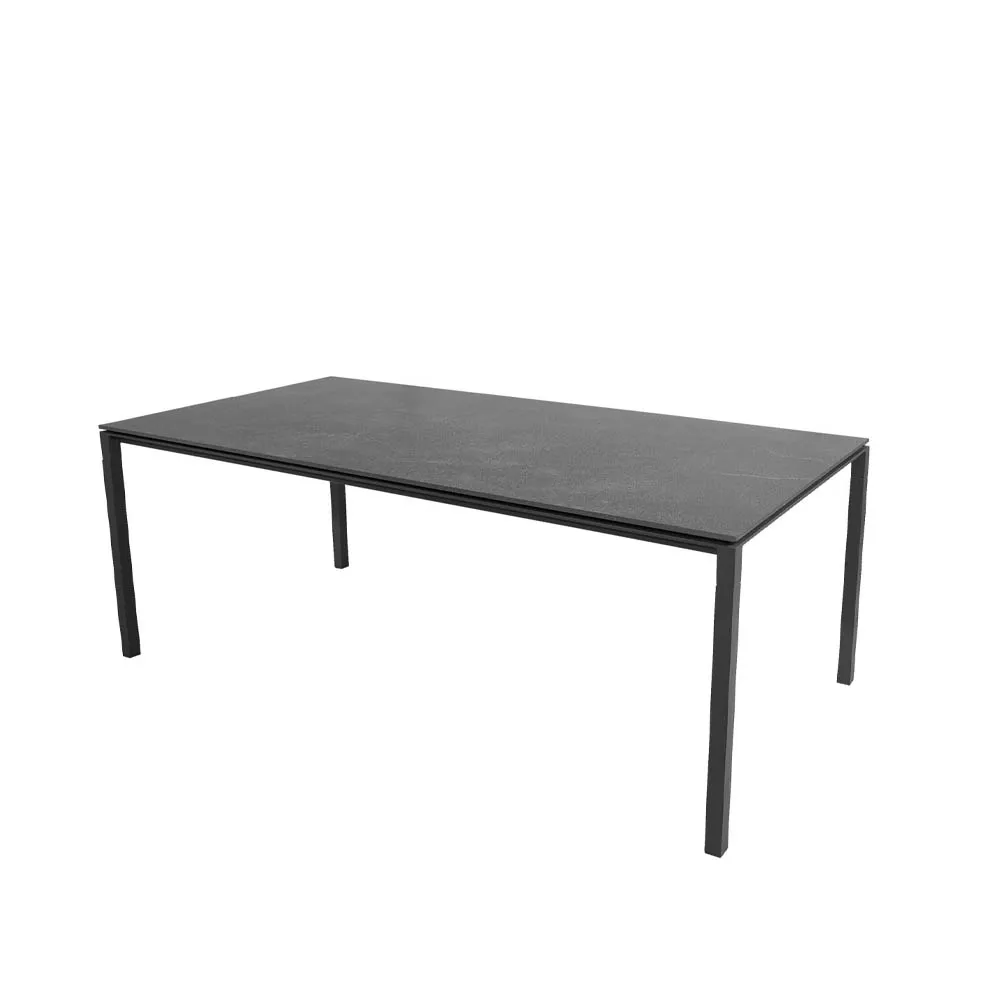 Pure dining table, Fossil black-lava grey 200x100 cm Cane-line
