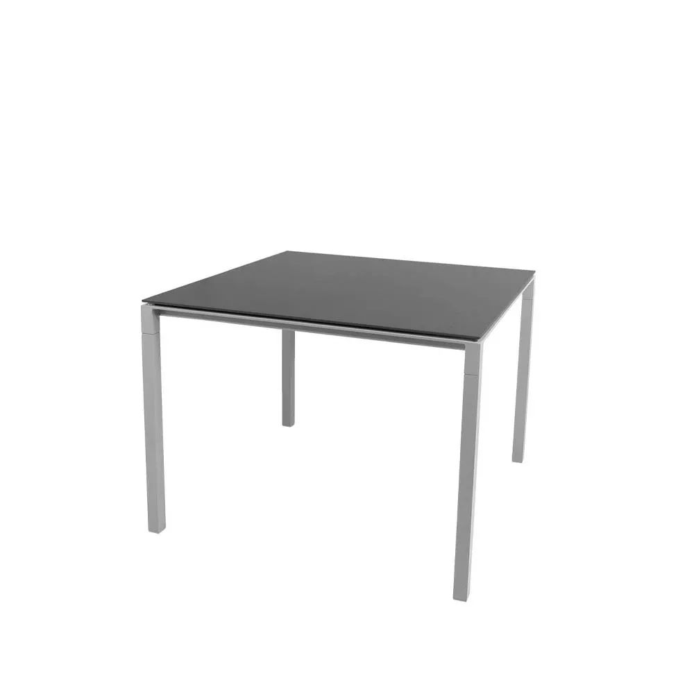 Pure dining table, Nero-light grey 100x100 cm Cane-line