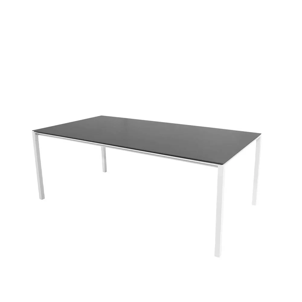 Pure dining table, Nero-white 200x100 cm Cane-line