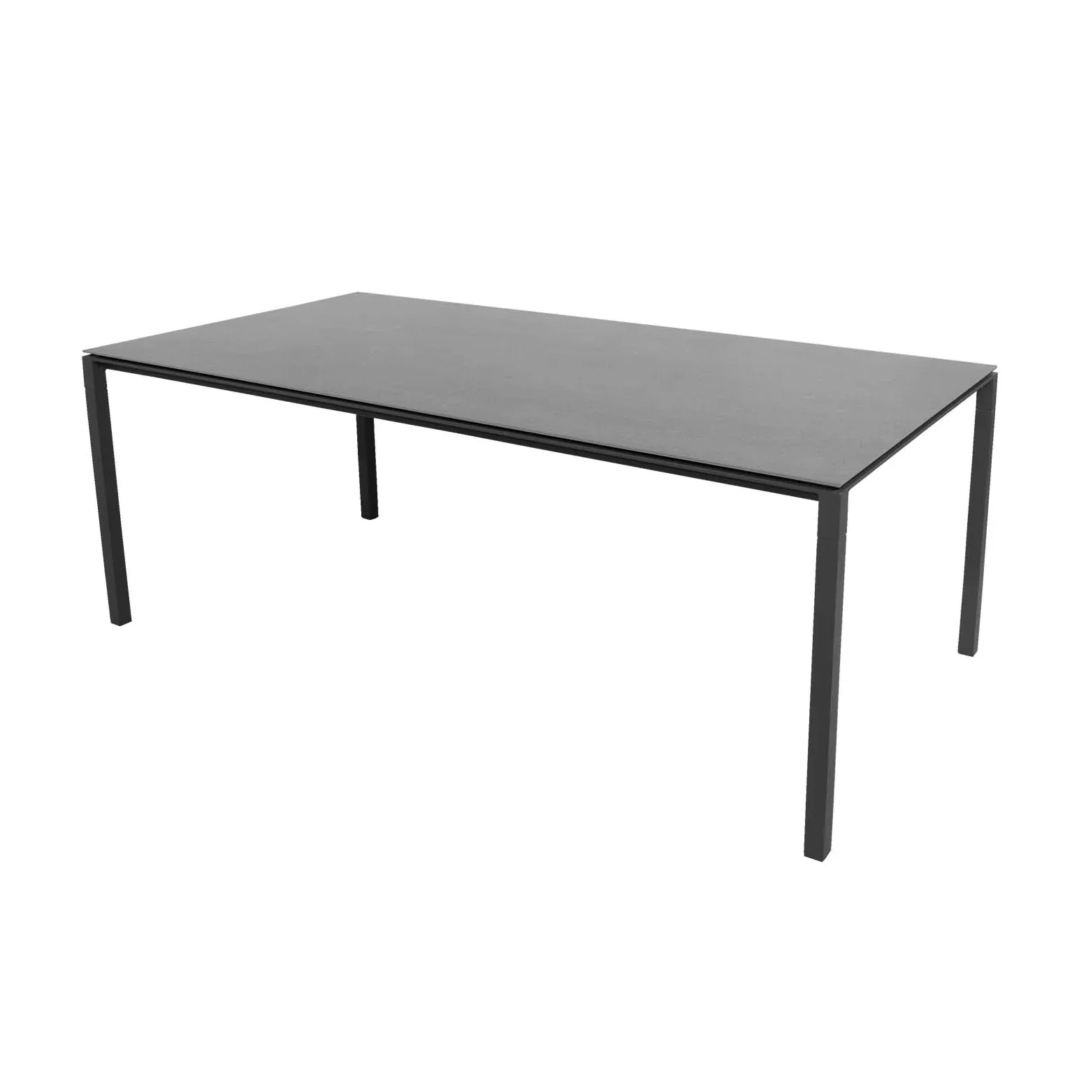 Pure table 200x100 cm Basalt grey-lava grey Cane-line