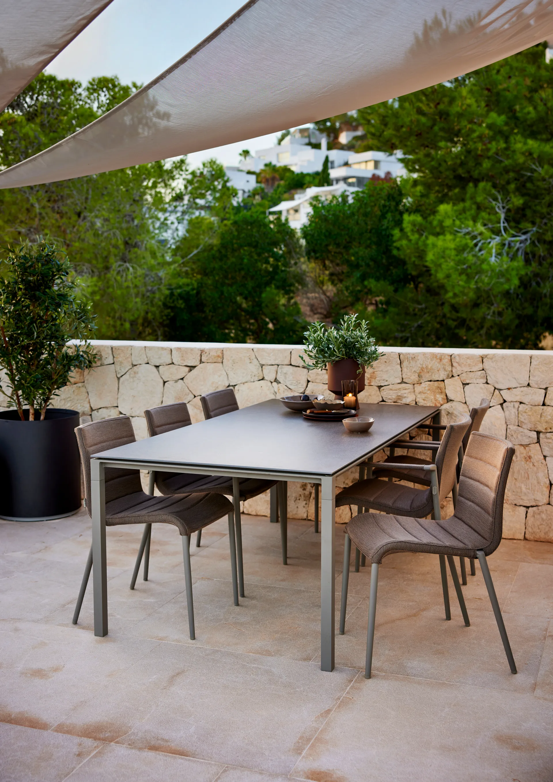 Pure table 200x100 cm Basalt grey-taupe,  Cane-line