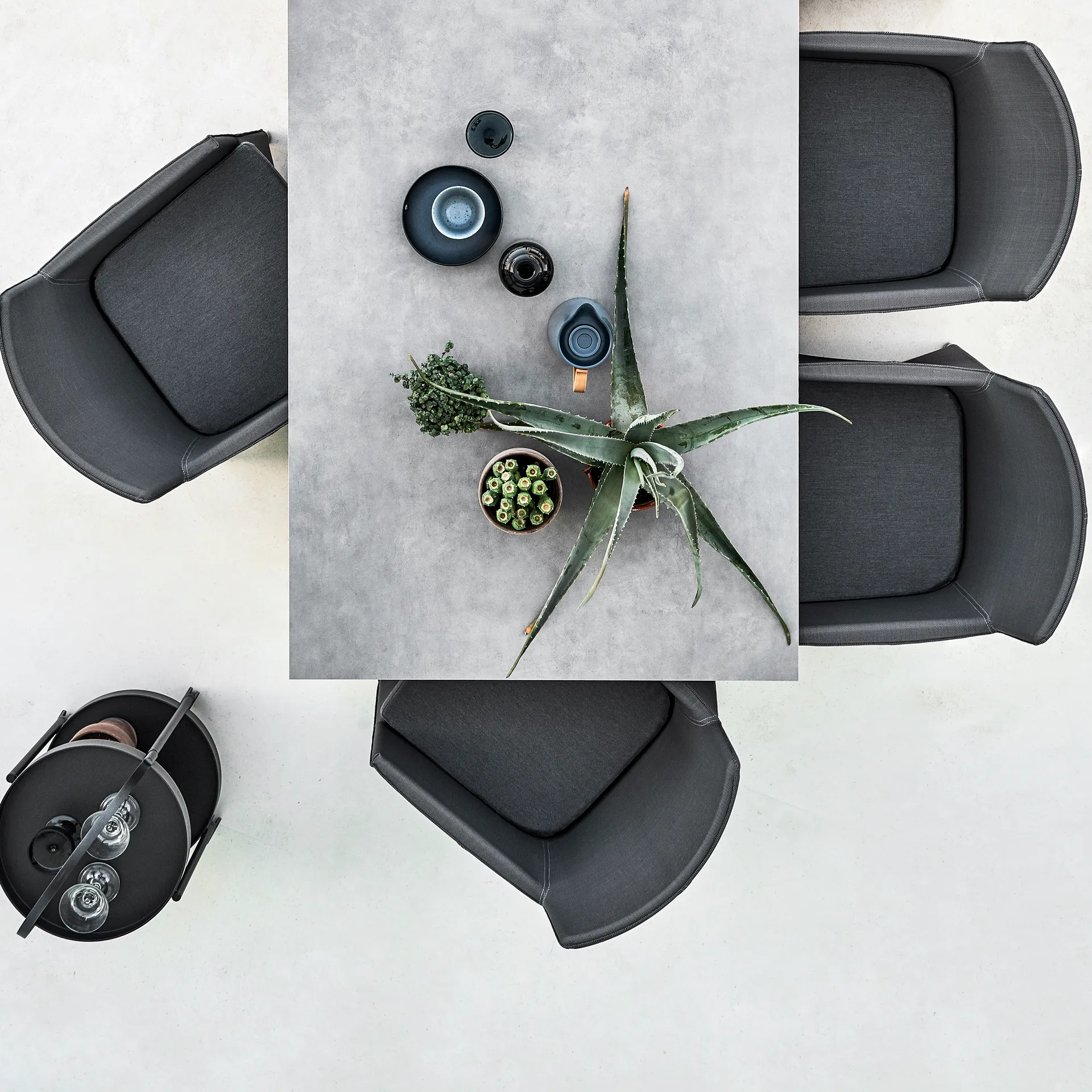 Pure table 200x100 cm Concrete grey-taupe Cane-line