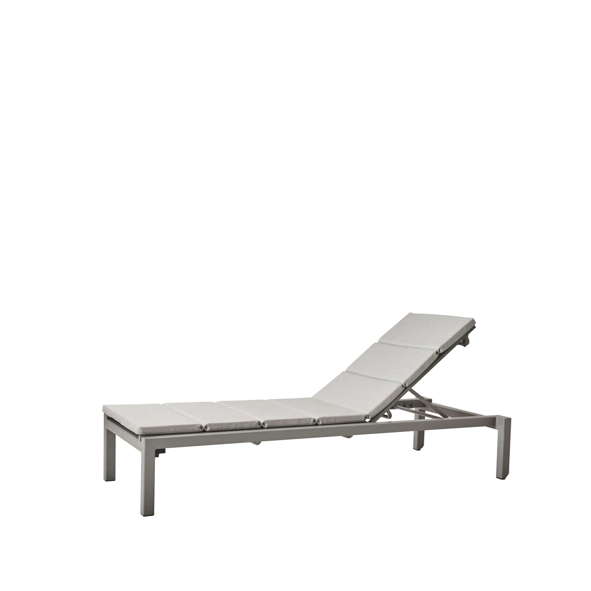 Relax sun lounger, Cane-Line Natté light grey, incl. cushion Cane-line
