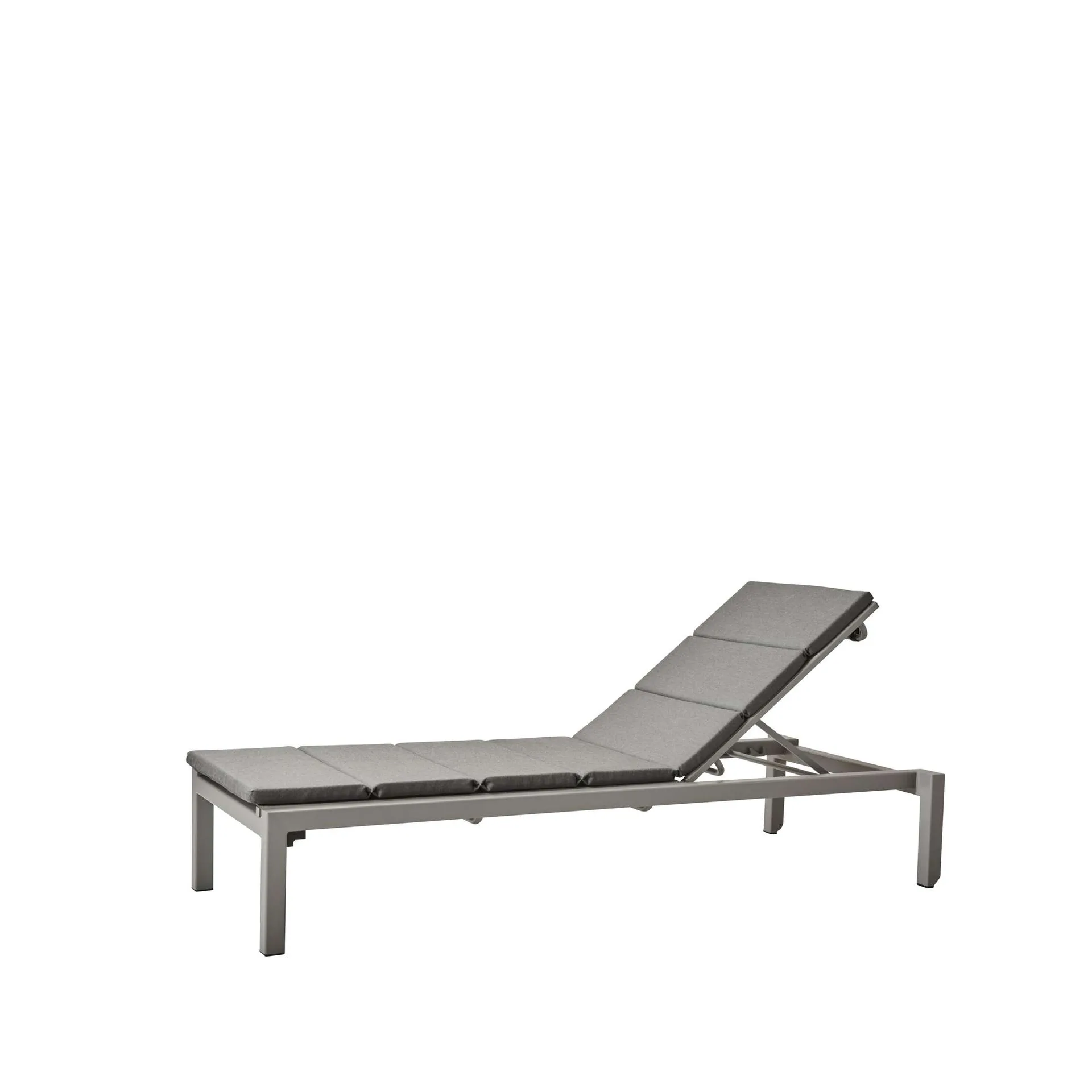 Relax sun lounger, Sunbrella Natté light grey, incl. grey cushion Cane-line