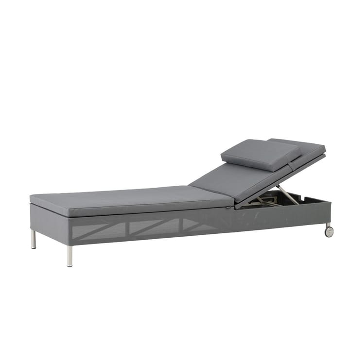 Rest sun lounger - Cane-Line Natté grey, single - Cane-line