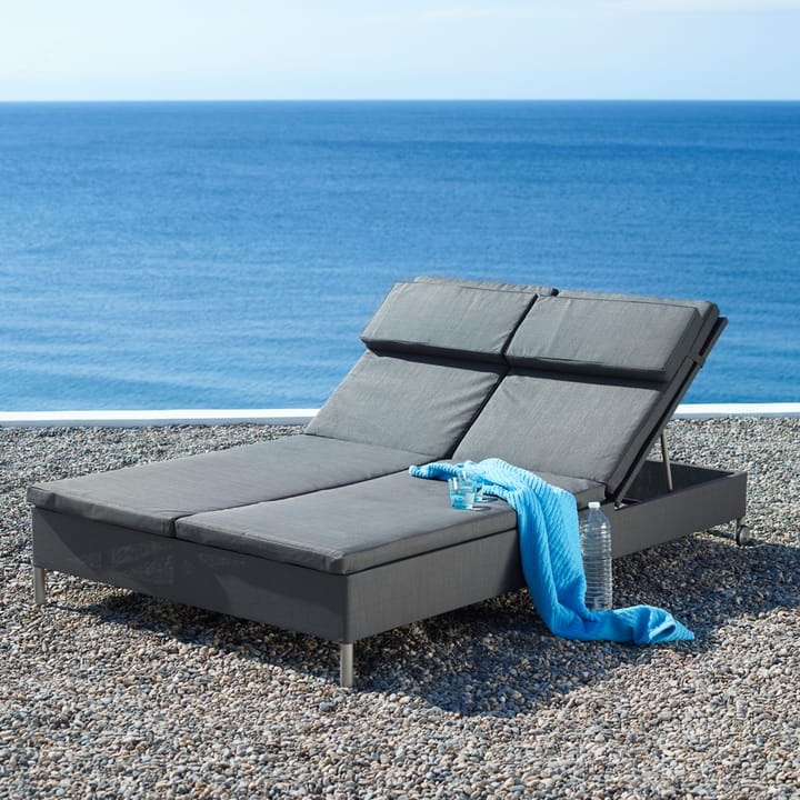 Rest sun lounger - Cane-Line Natté grey, single - Cane-line