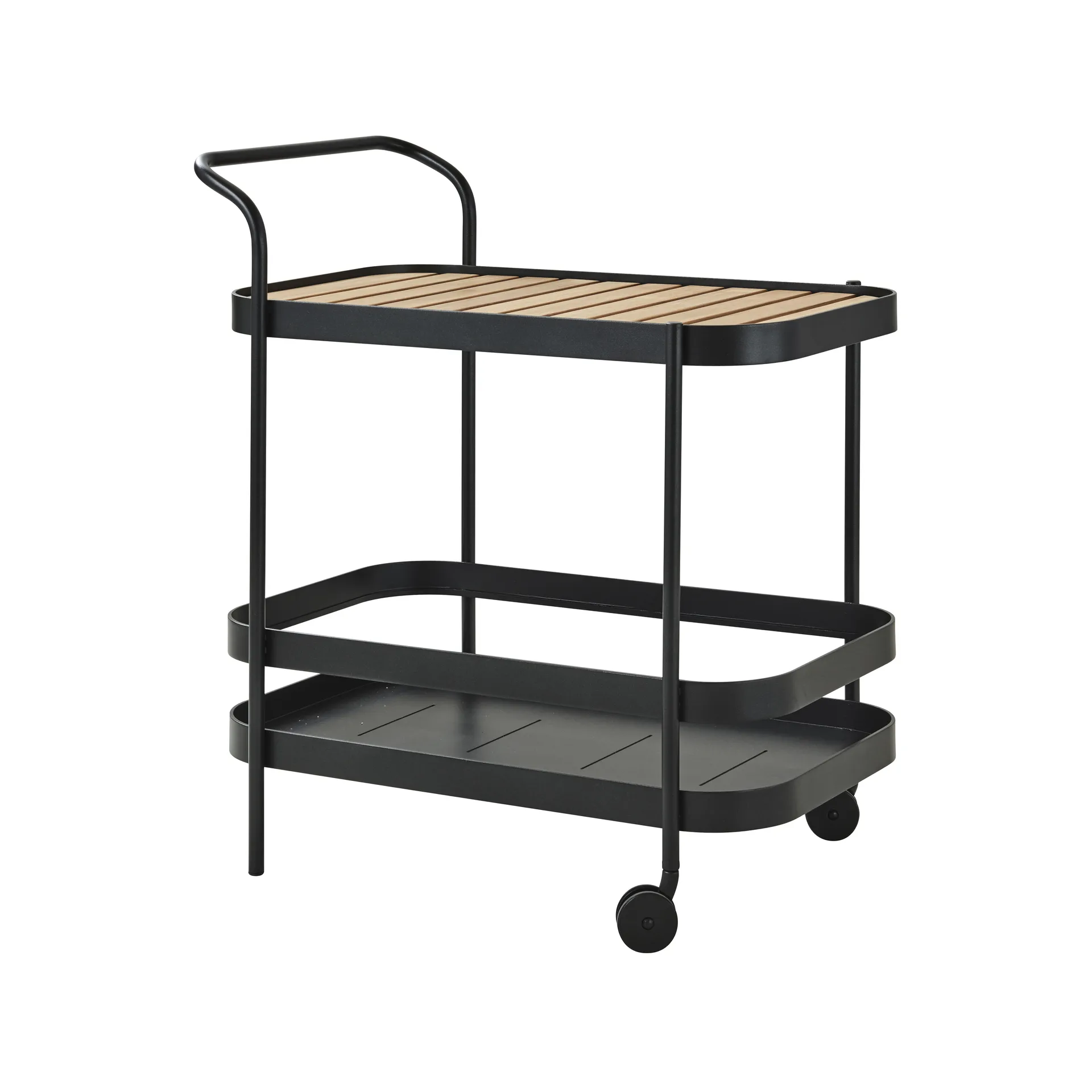 Roll serving trolley, Lava grey, incl. teak tabletop Cane-line