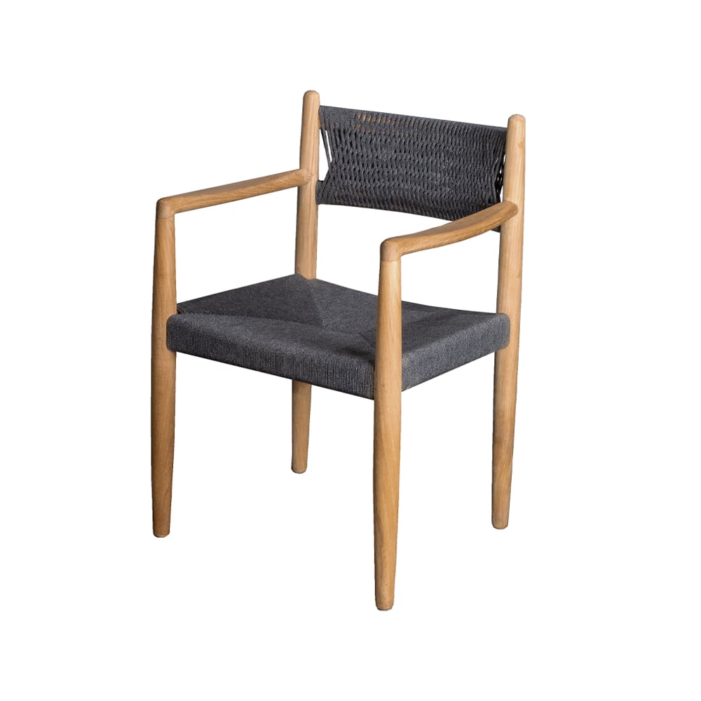 Cane-line Royal chair Dark grey, teak | Scandinavian Design | Garden chairs | Grey