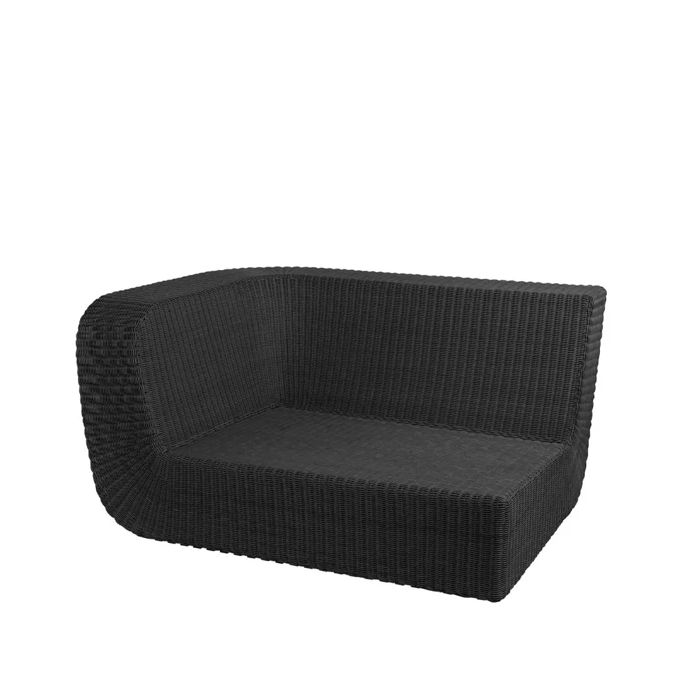 Cane-line Savannah modular sofa Black, right | Scandinavian Design | Black