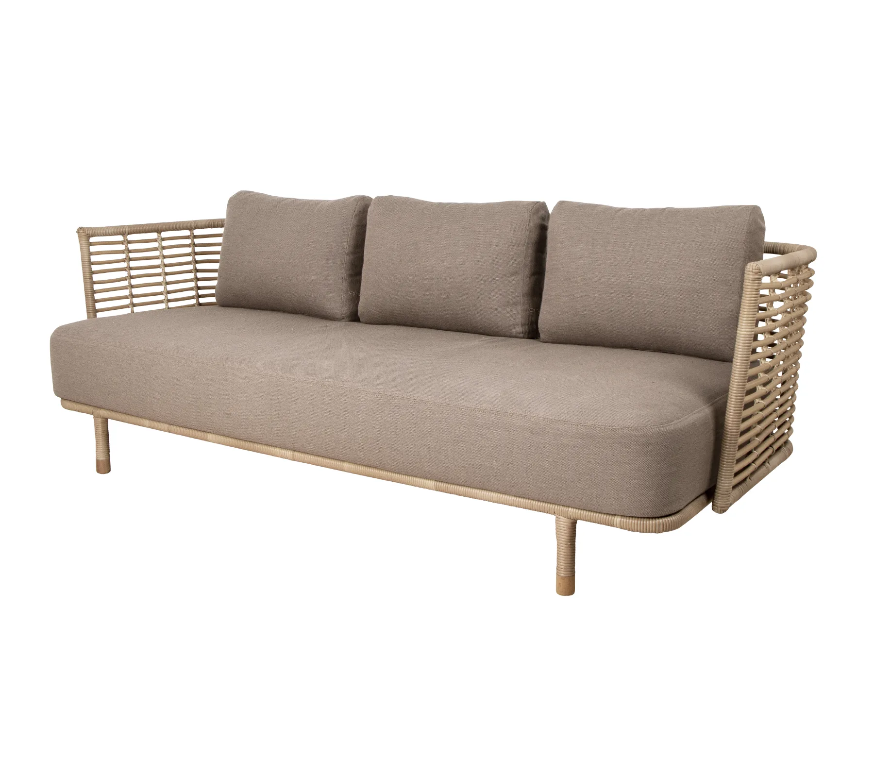 Sense sofa 3-seater weave, AirTouch taupe Cane-line