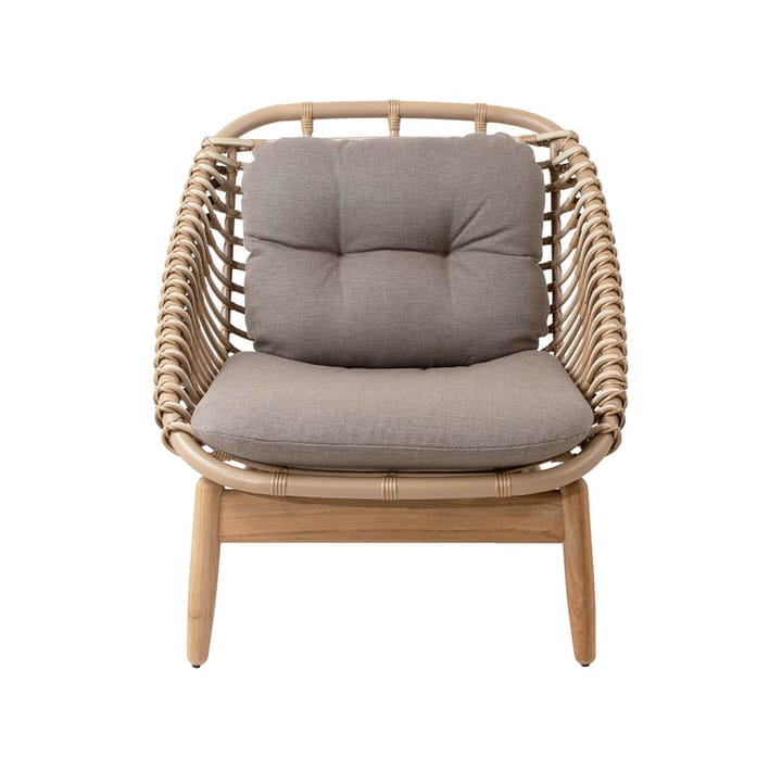 String lounge armchair - Cane-Line Airtouch taupe-teak - Cane-line