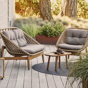 String lounge armchair - Cane-Line Airtouch taupe-teak - Cane-line