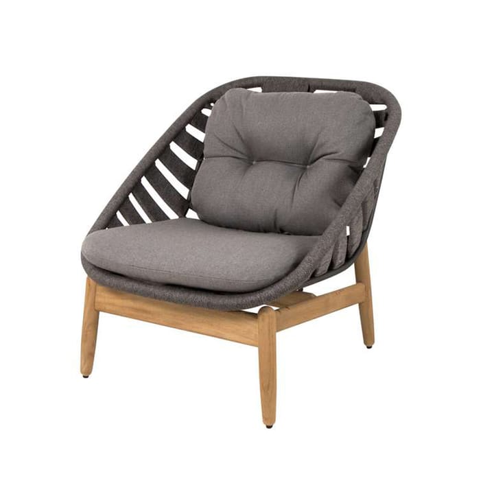 Strington lounge armchair - Cane-Line Airtouch dark grey-teak - Cane-line