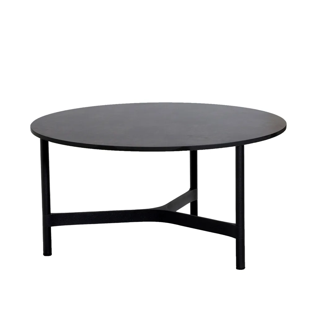 Twist coffee table large Ø90 cm, Dark grey-lava grey Cane-line