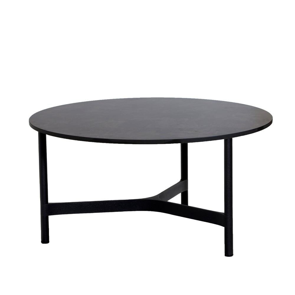 Cane-line Twist coffee table large o90 cm Dark grey-lava grey