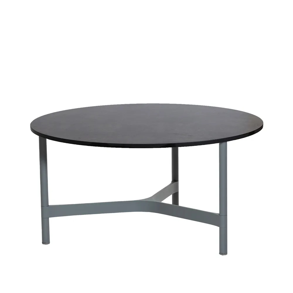 Twist coffee table large Ø90 cm, Dark grey-light grey Cane-line
