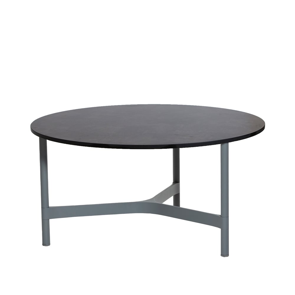 Cane-line Twist coffee table large o90 cm Dark grey-light grey