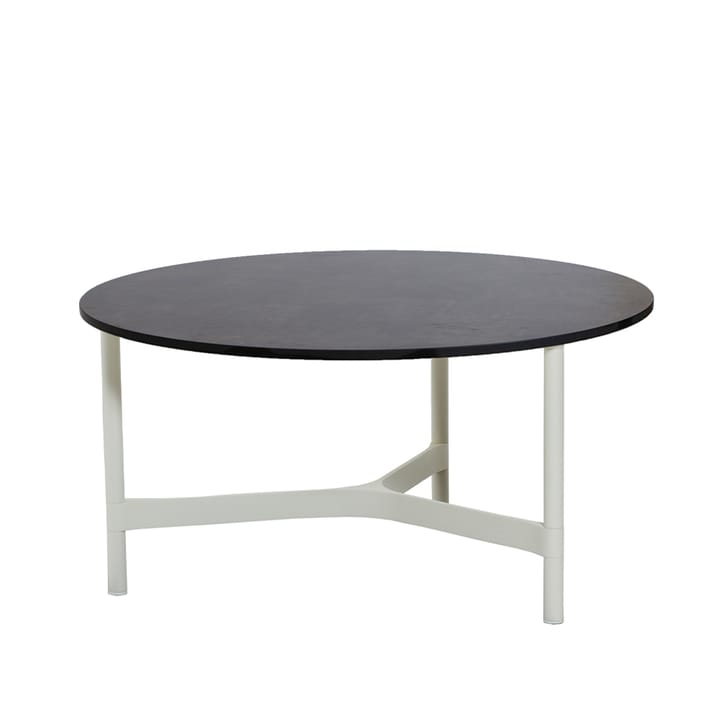 Twist coffee table large Ø90 cm - Dark grey-white - Cane-line