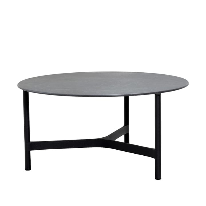 Twist coffee table large Ø90 cm - Fossil black-lava grey - Cane-line