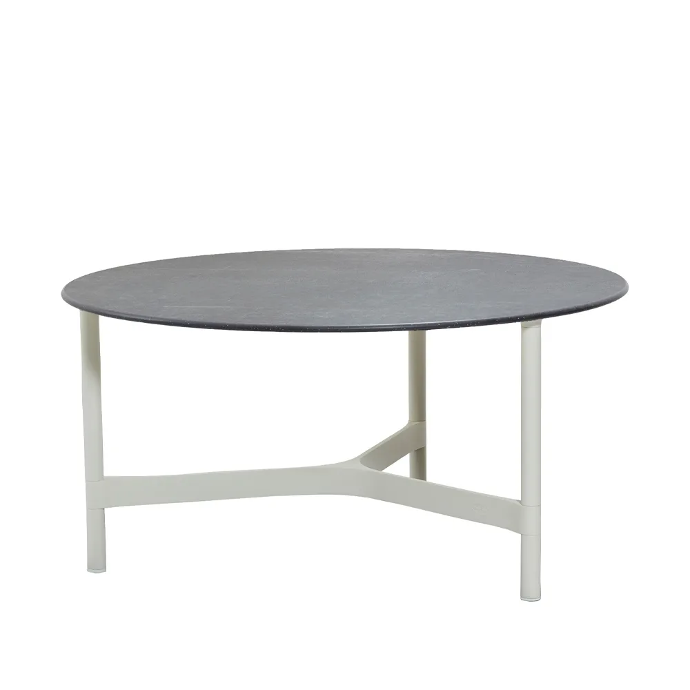 Twist coffee table large Ø90 cm, Fossil black-white Cane-line