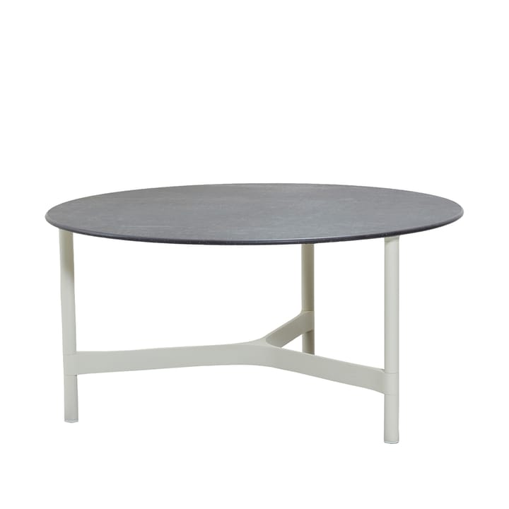 Twist coffee table large Ø90 cm - Fossil black-white - Cane-line